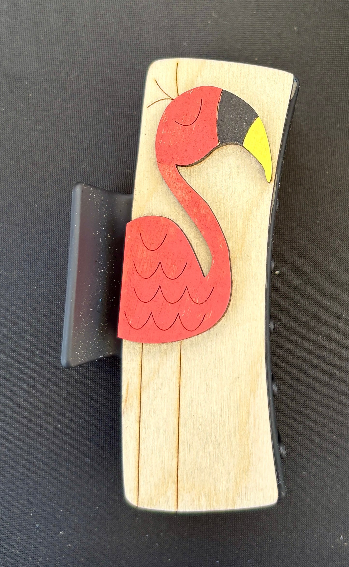 4” 3D Flamingo Claw Clip