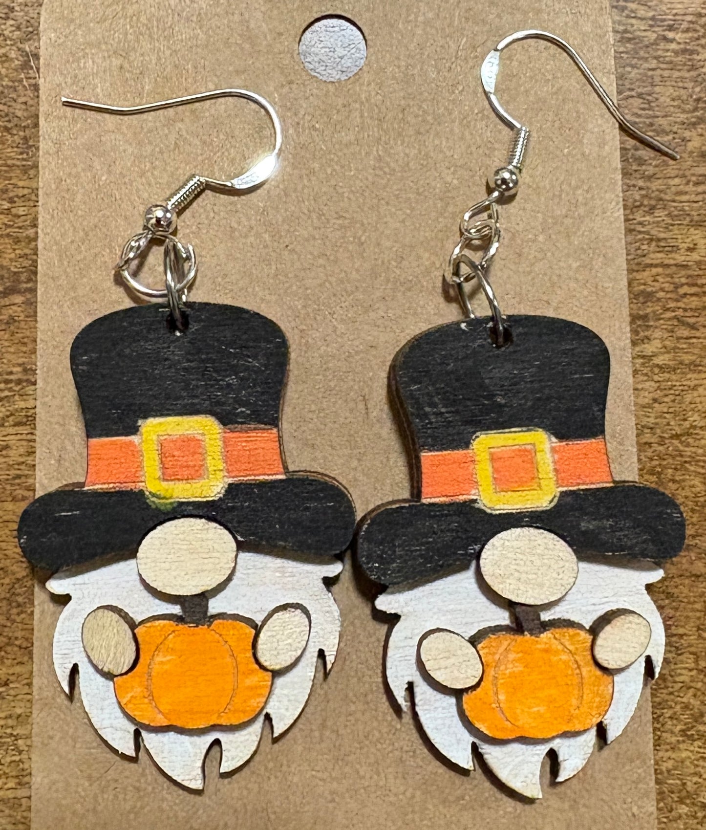 Thanksgiving Gnome Dangle Earrings