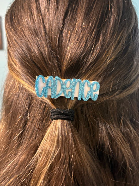 Acrylic Name Hair Clip