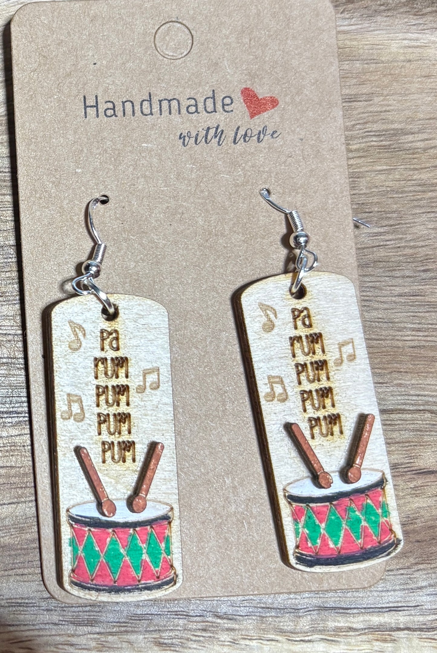 Drummer Dangle Earrings