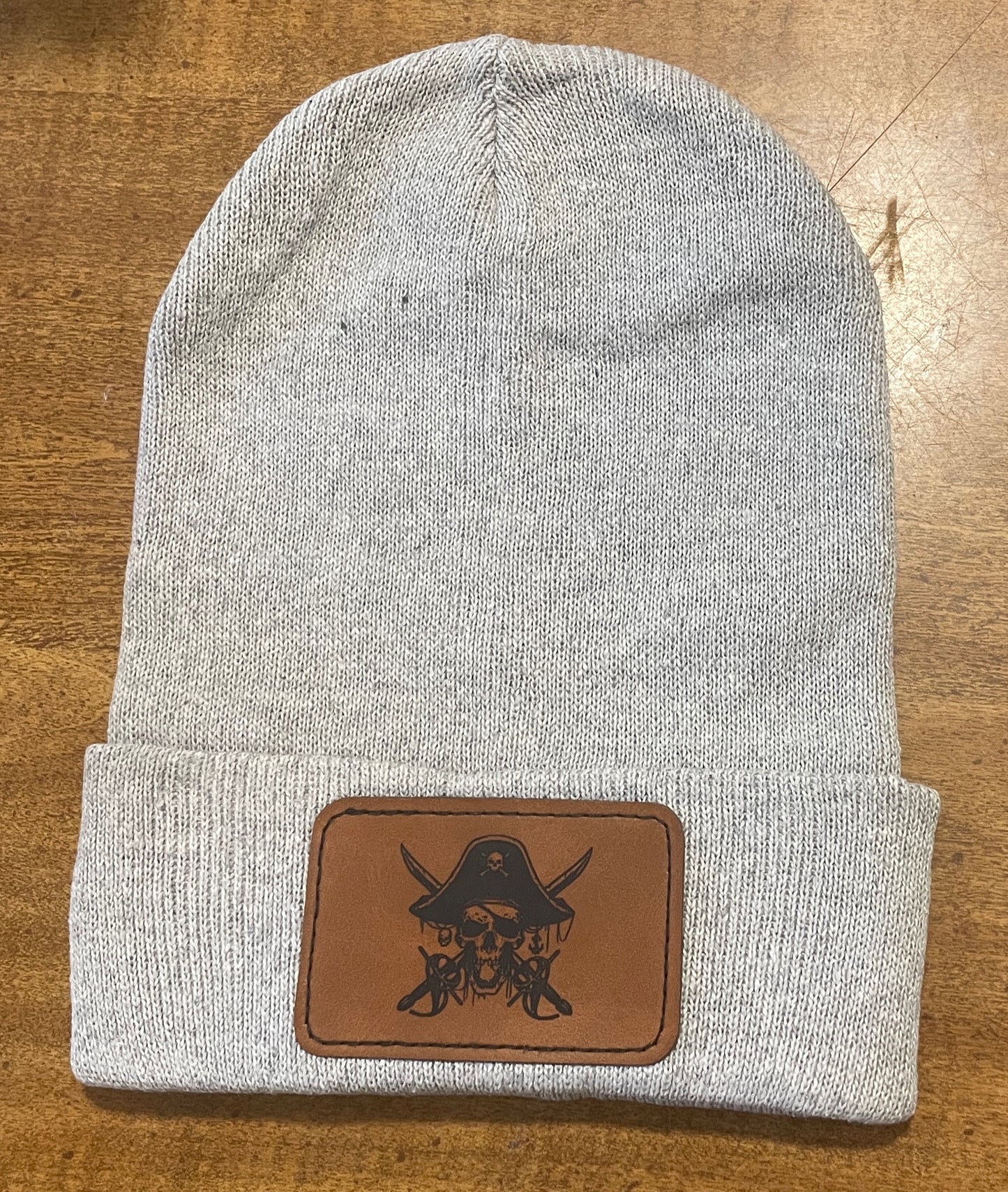 Adult Beanies with Leather Patch