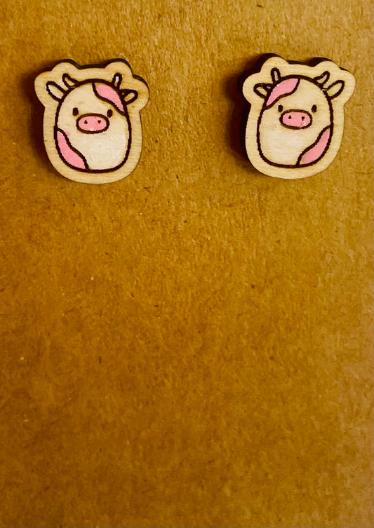 Cow Stud Earrings