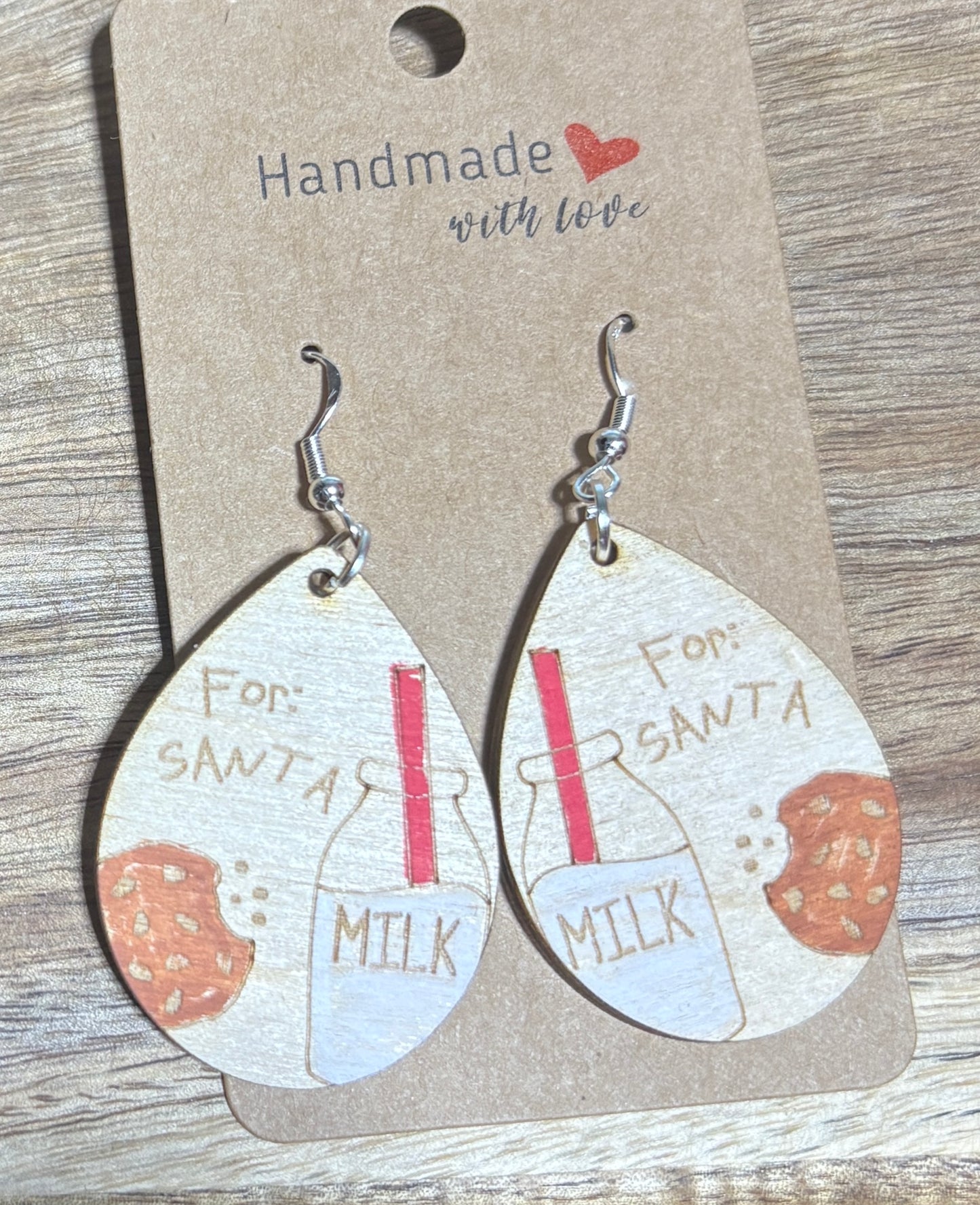 Santa Milk & Cookies Dangle Earring