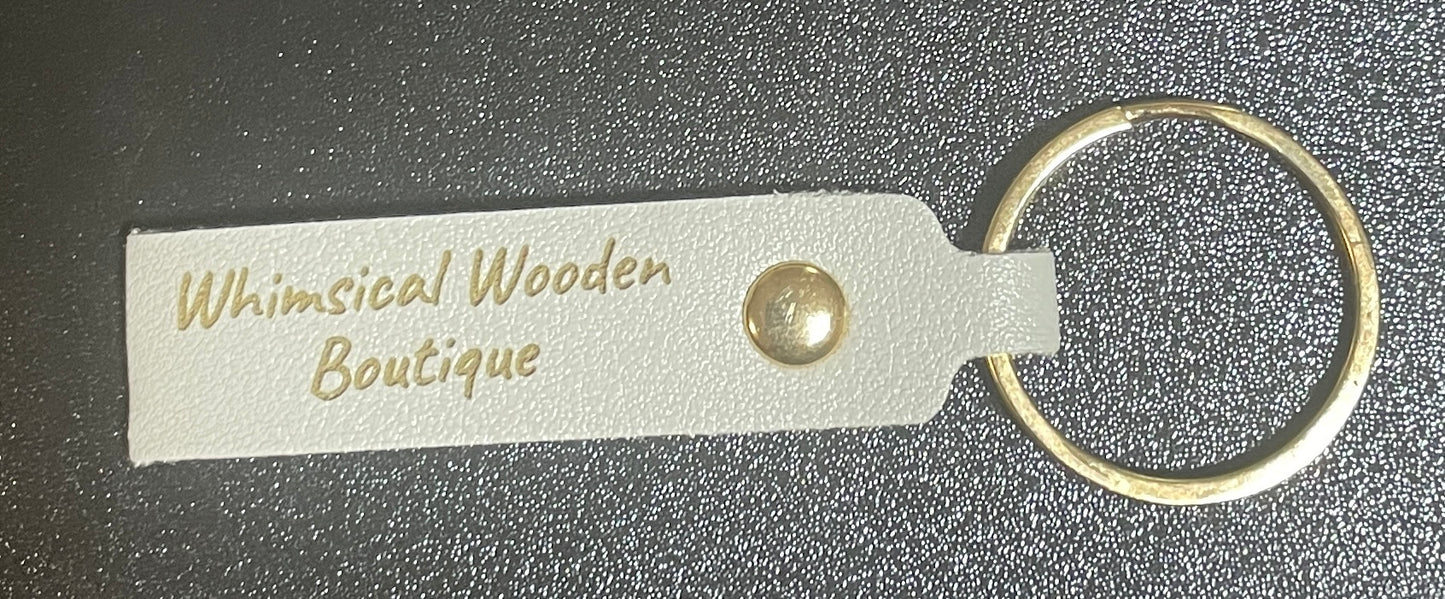 Leather Rectangle Keychain