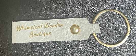 Leather Rectangle Keychain