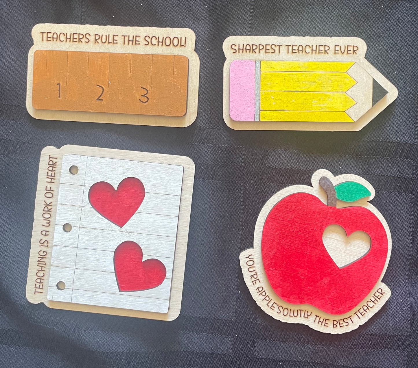 Teacher Two Layer Painted Magnet