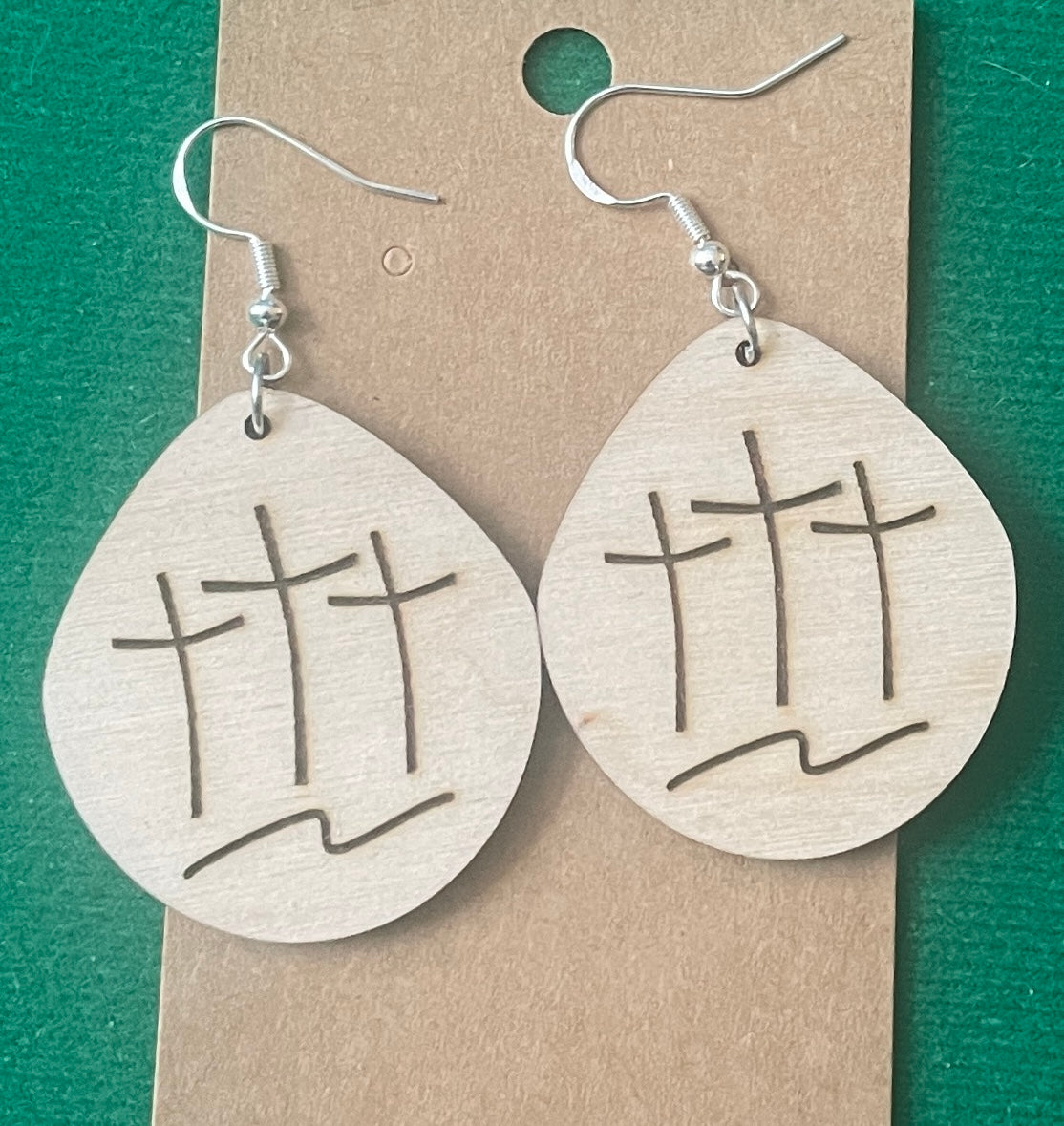 Three Cross Dangle Earrings