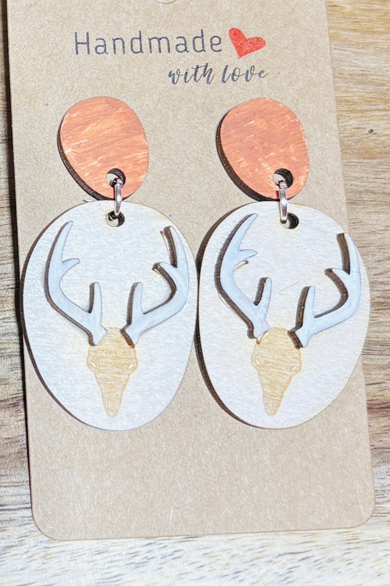 Deer Skull Stud Dangles