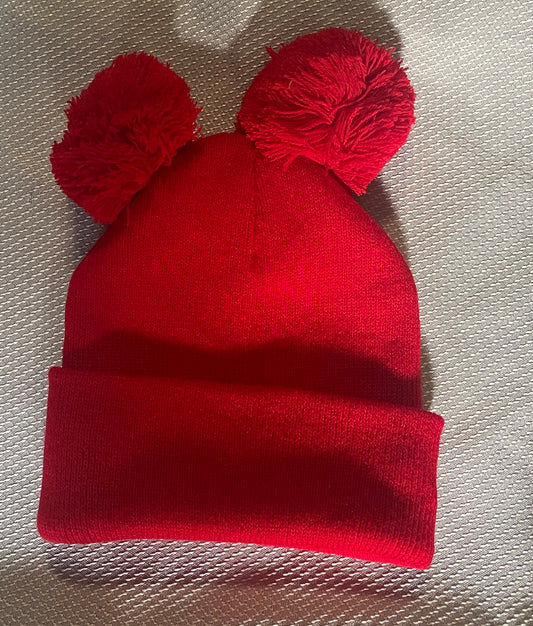 Girl Beanie with Pom Poms