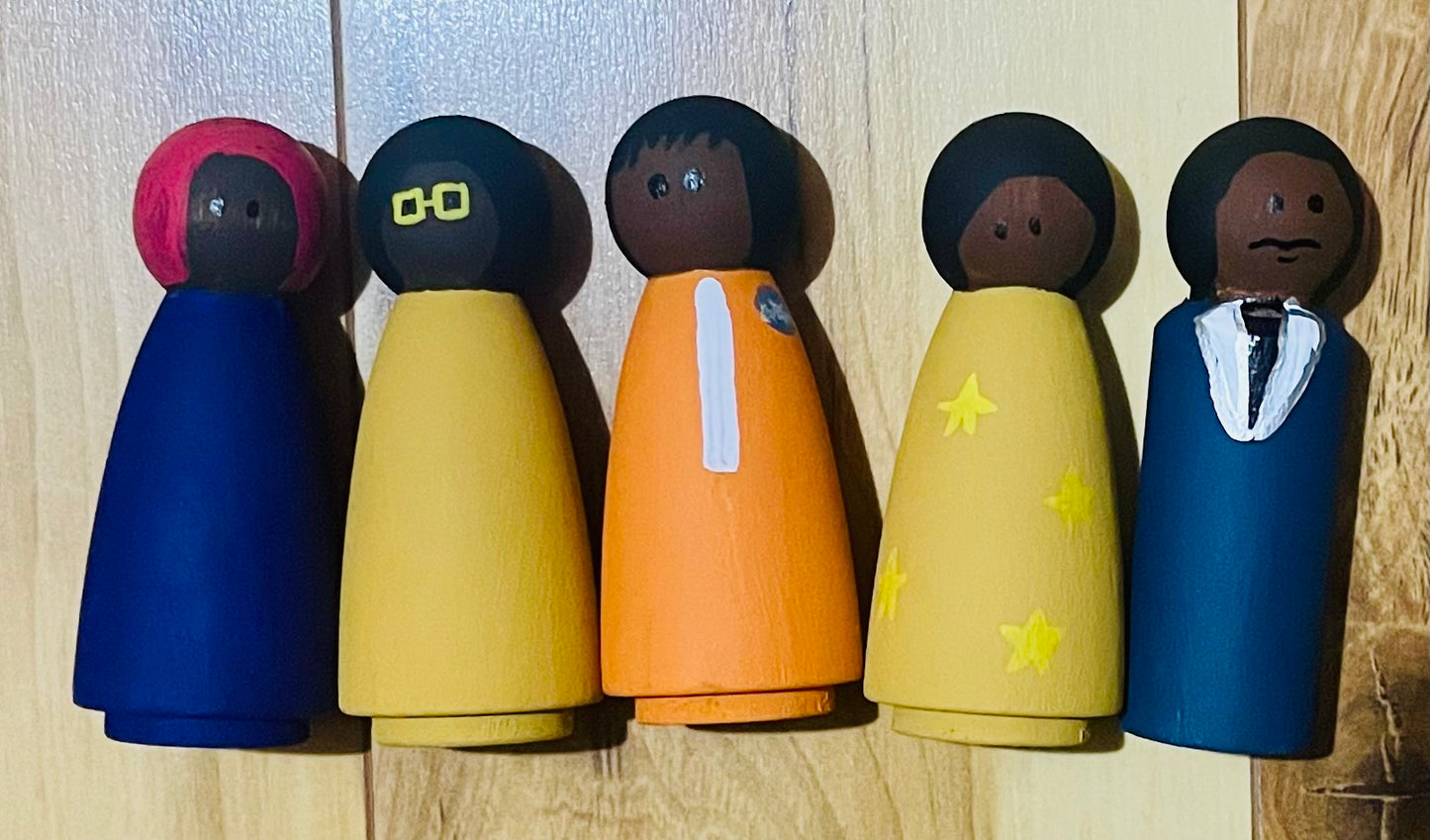 3.5” Black History Peg Doll Set