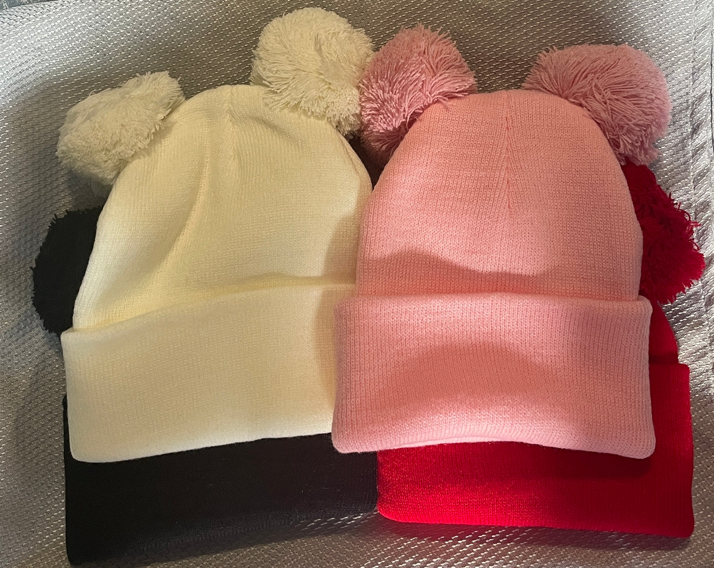 Girl Beanie with Pom Poms