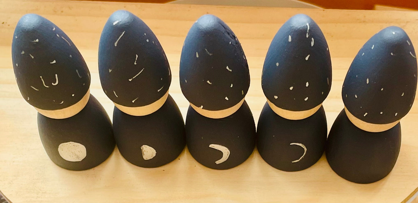 Moon Gnome Peg Doll Set