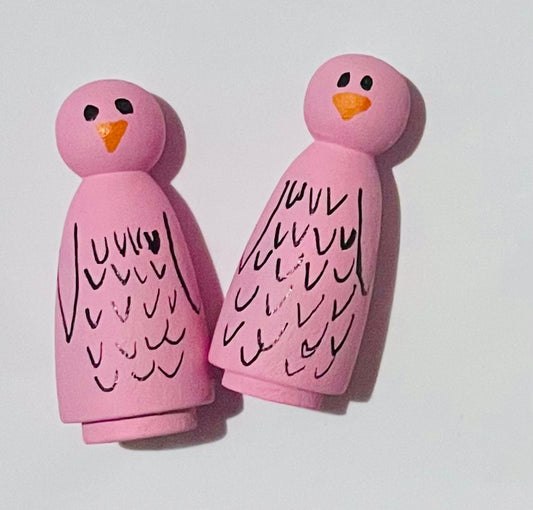 Valentine Bird Peg Doll Set