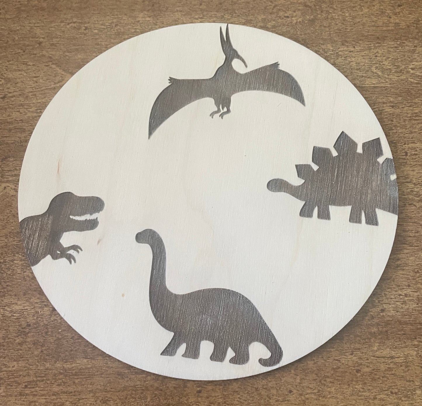Baby Name Disc Dino with Name Layer
