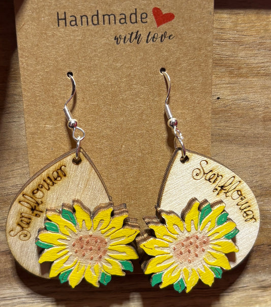 Sunflower Dangle Earrings