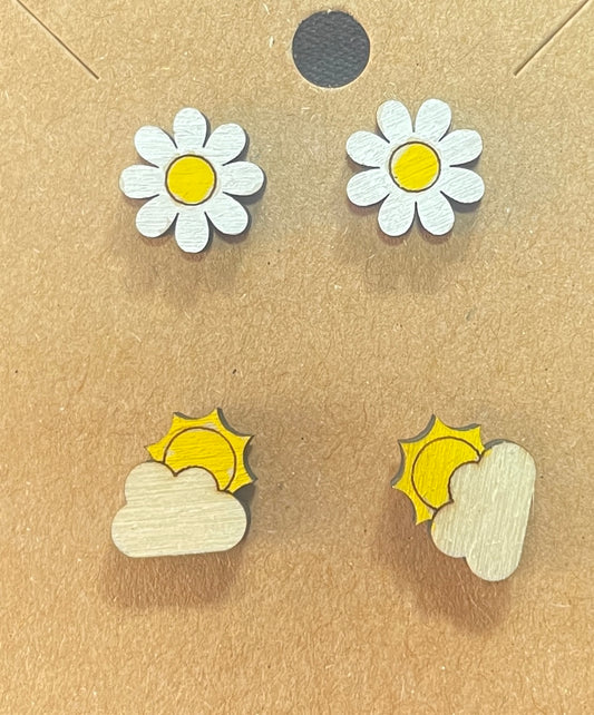 Spring Stud Earring Set