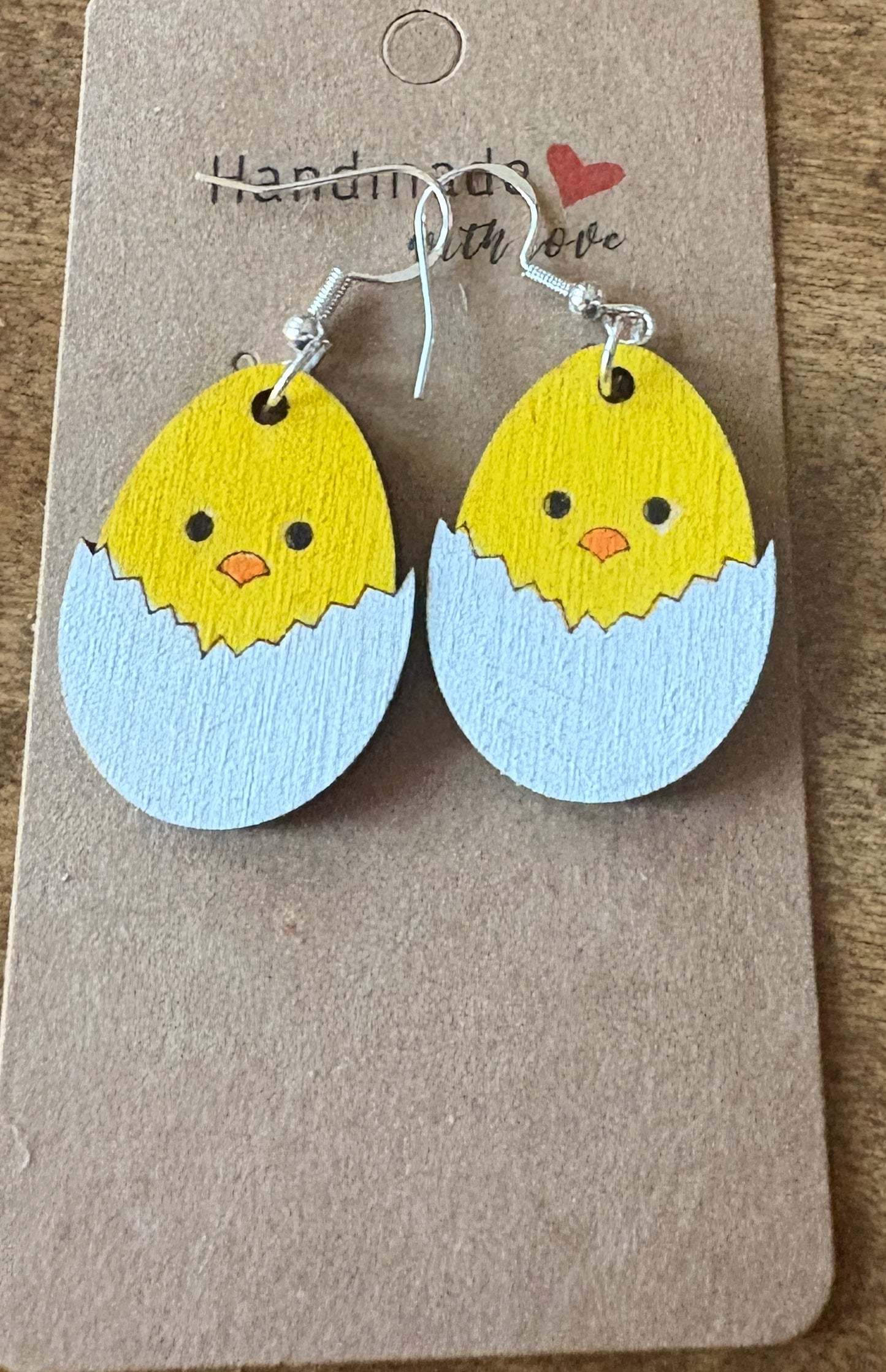 Chick in Egg Dangle Earrings
