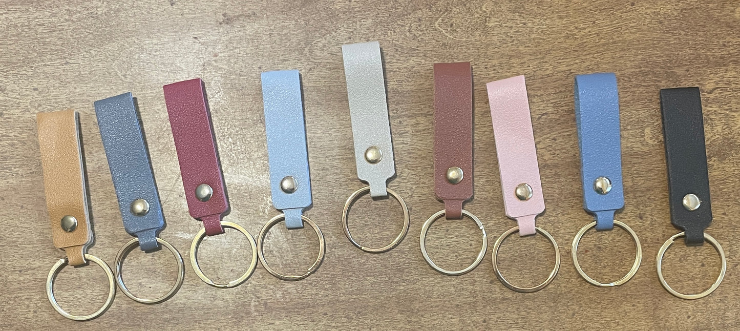 Leather Rectangle Keychain