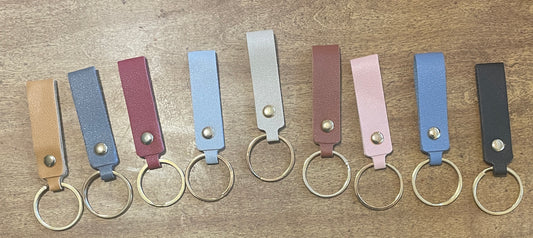 Leather Rectangle Keychain