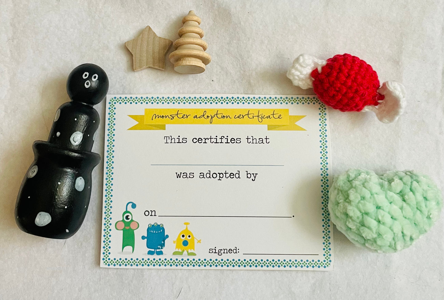 Adopt A Monster Peg Set