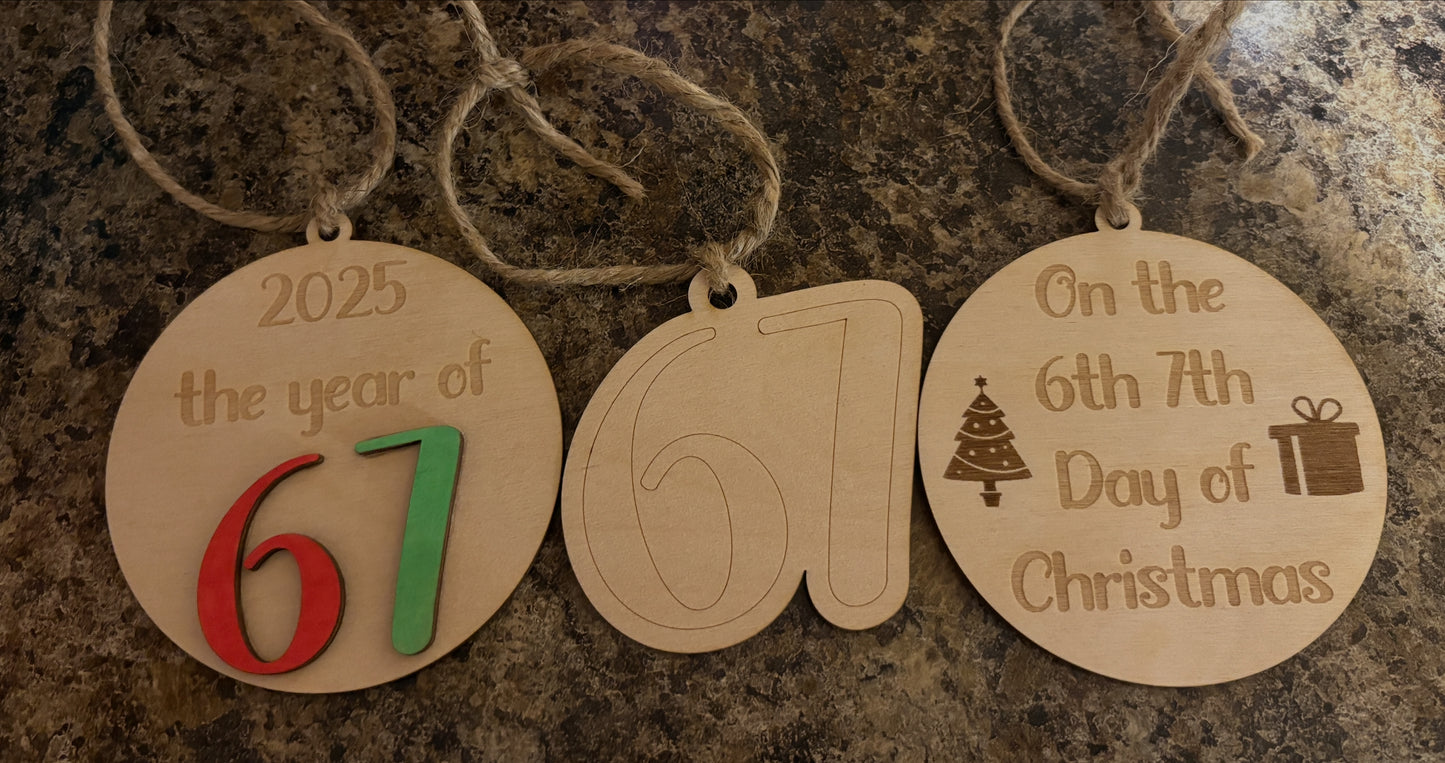 Funny 6 7 Christmas Ornaments