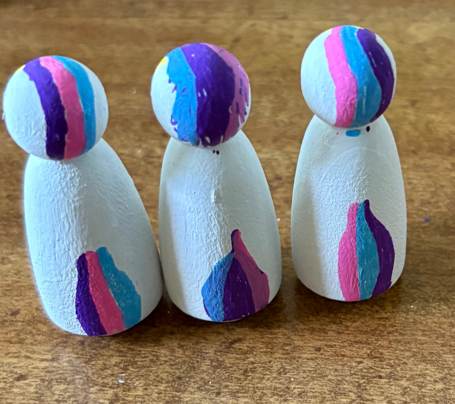 2” Unicorn Peg Doll Set