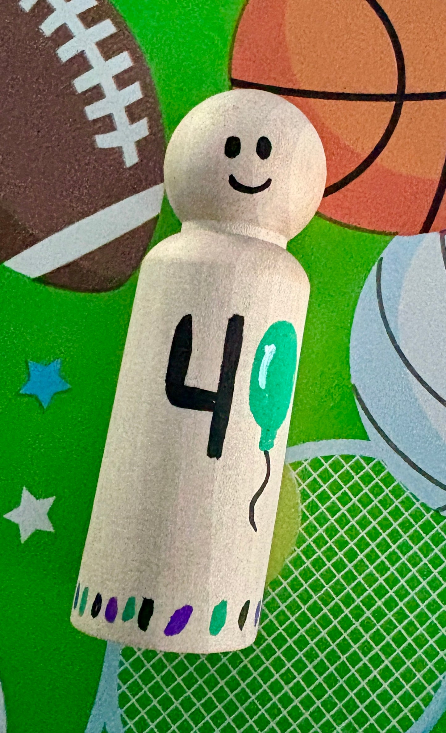 3.5” Personalized Birthday Peg Doll