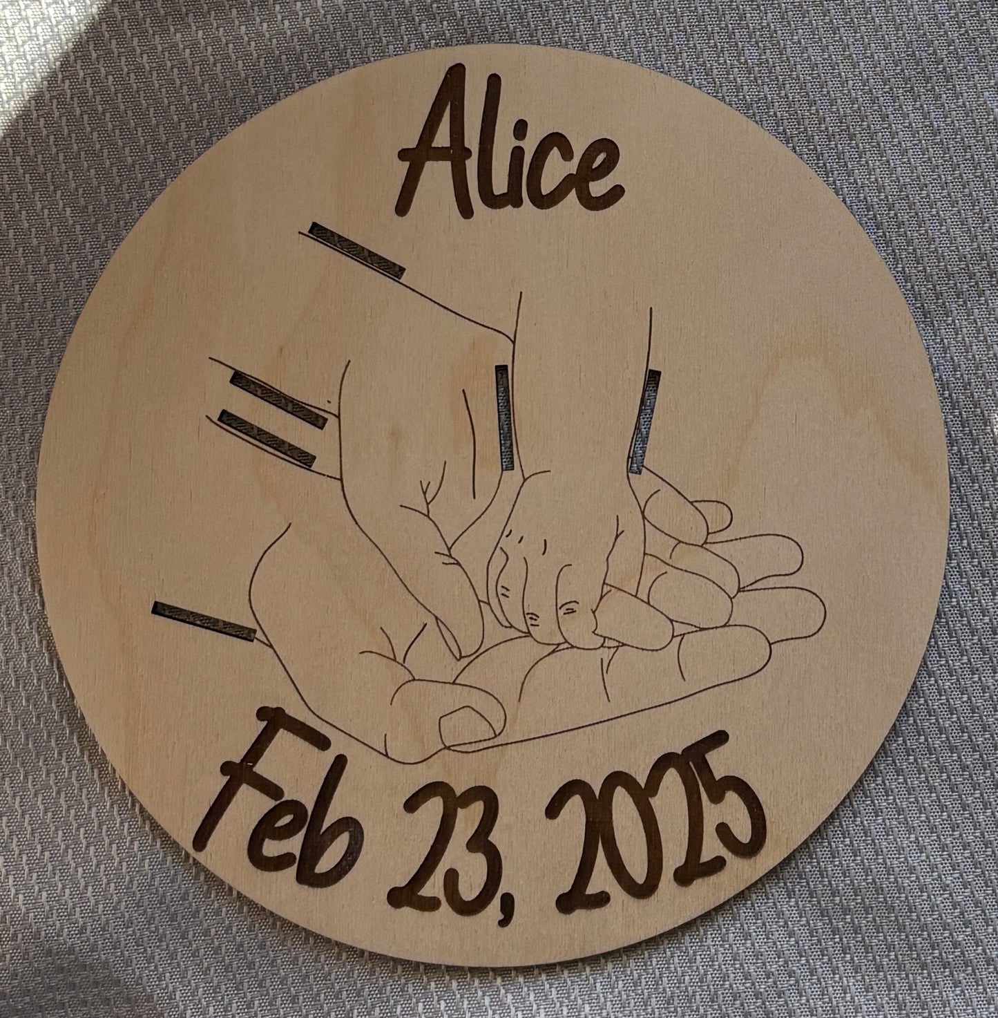 Hospital Bracelet Keepsake Sign