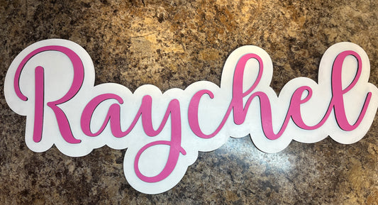 Stacked Name Sign