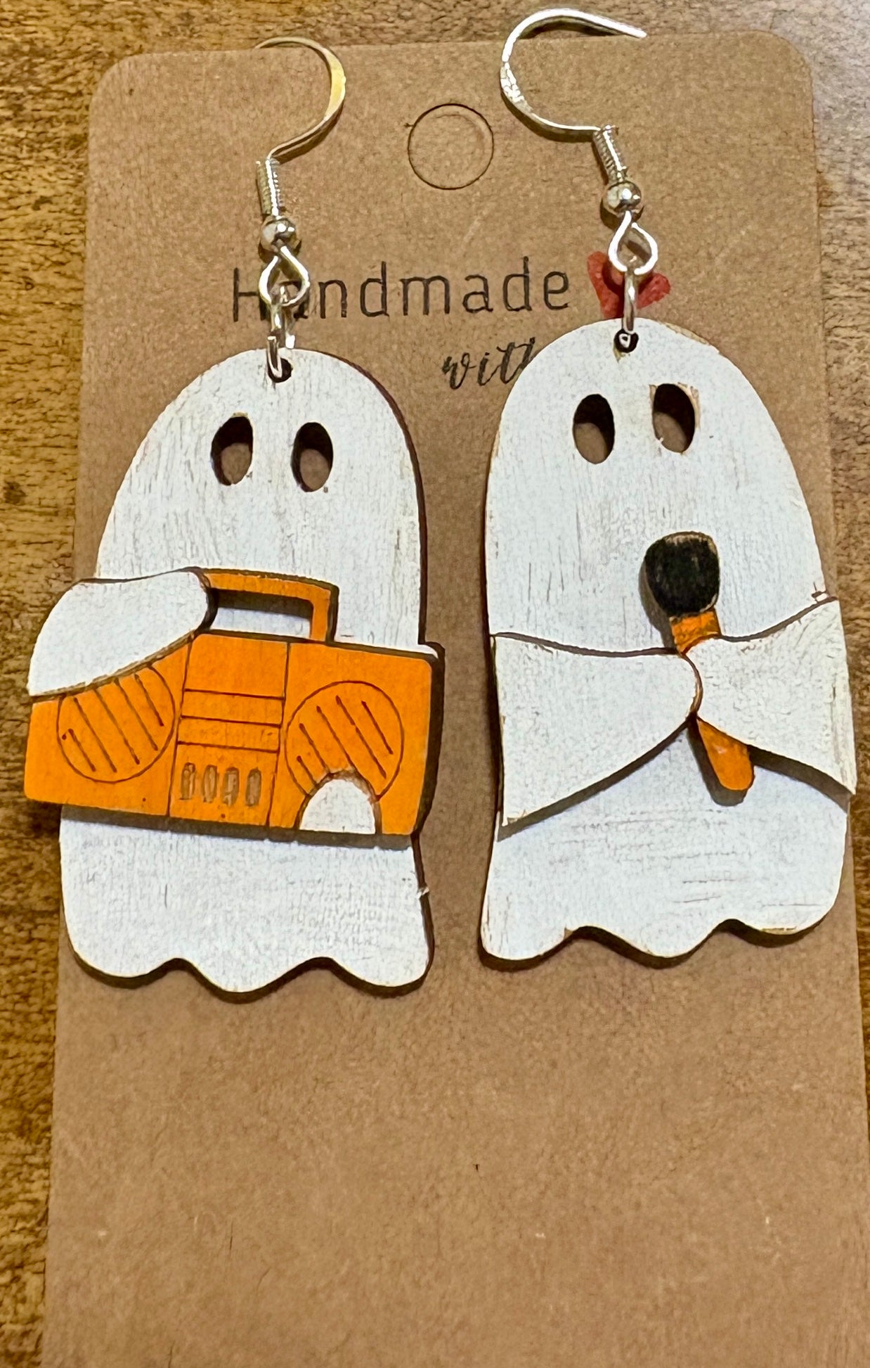 Ghost 3D Dangle Earrings