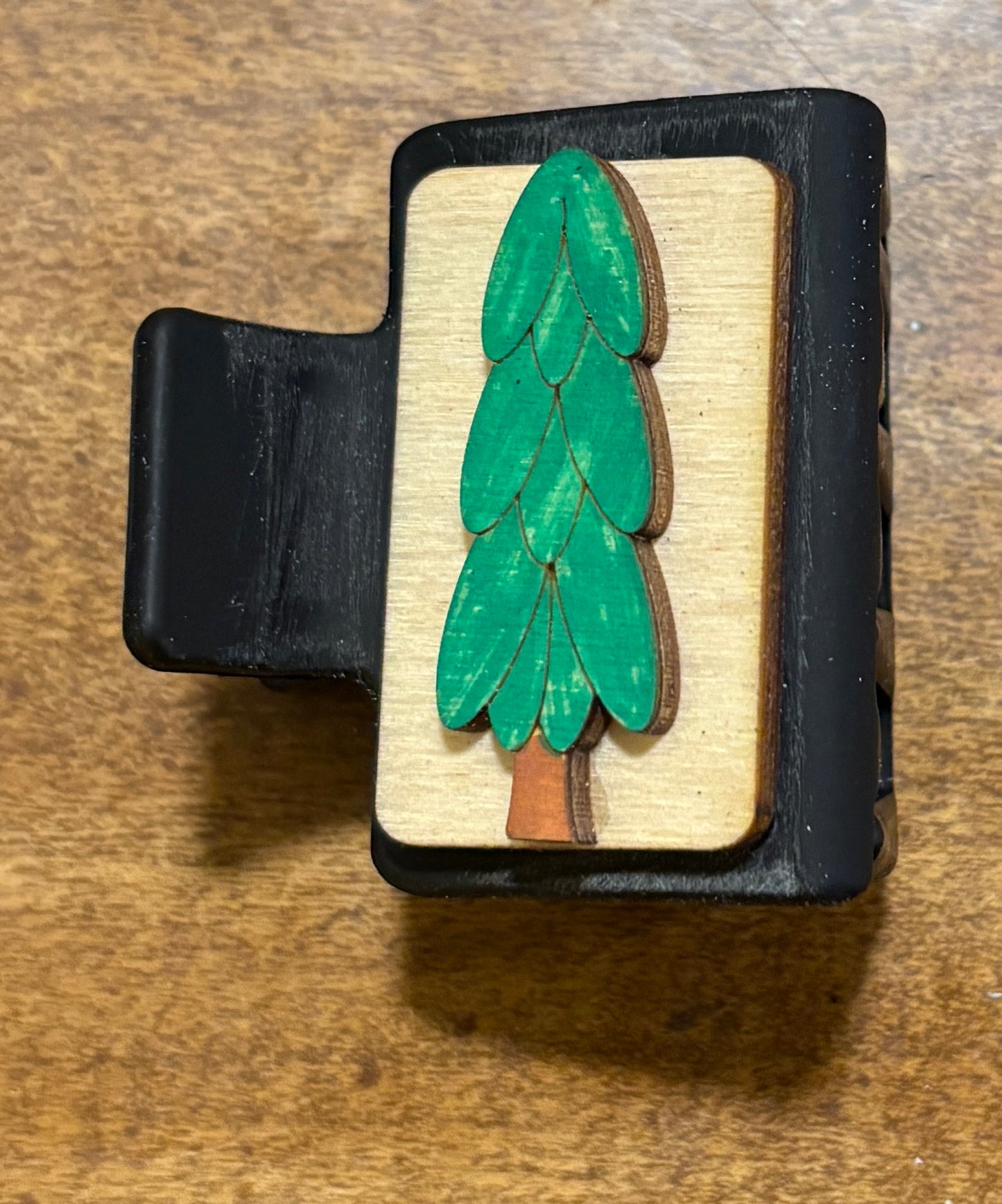 2” 3D Christmas Tree Claw Clip