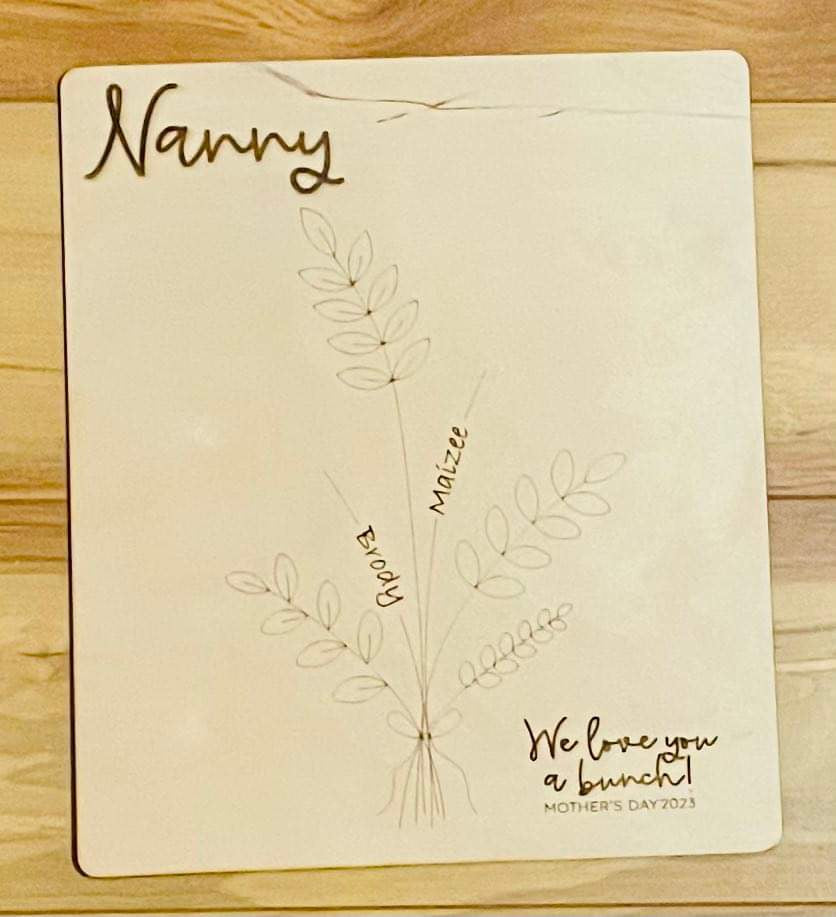 Mother’s Day Flower Handprint Sign