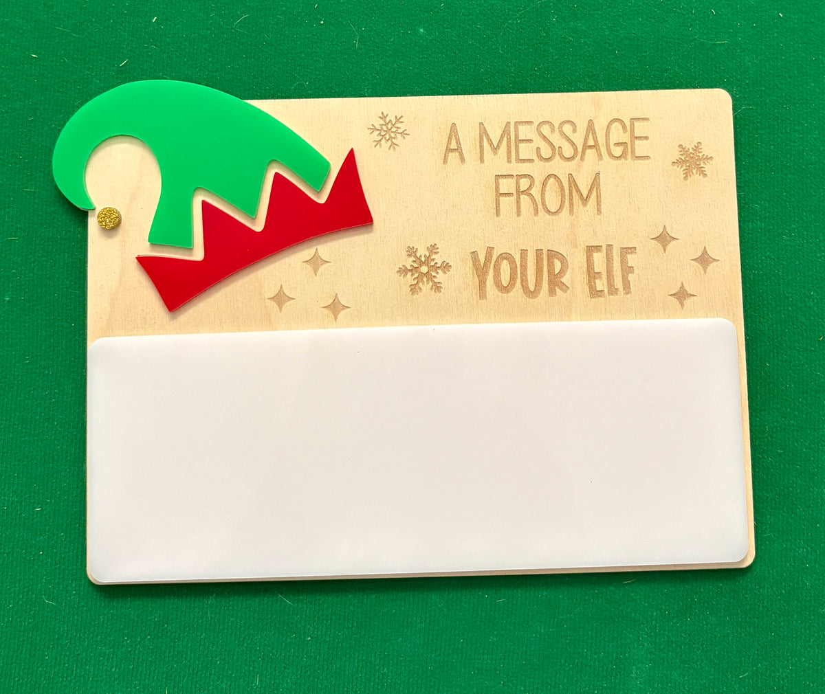 Dry Erasable Message From Elf Sign