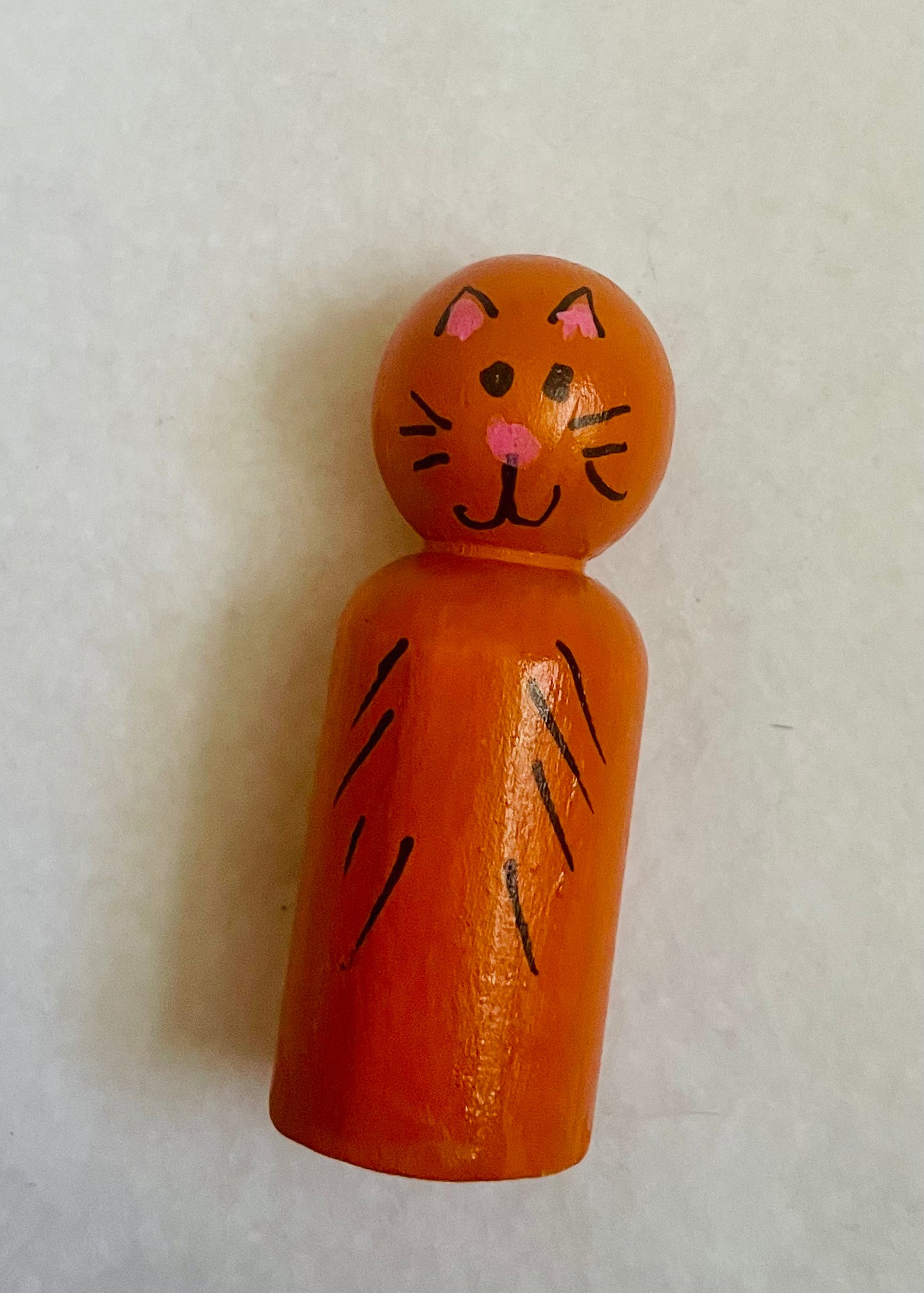 2.4” Orange Cat Peg Doll