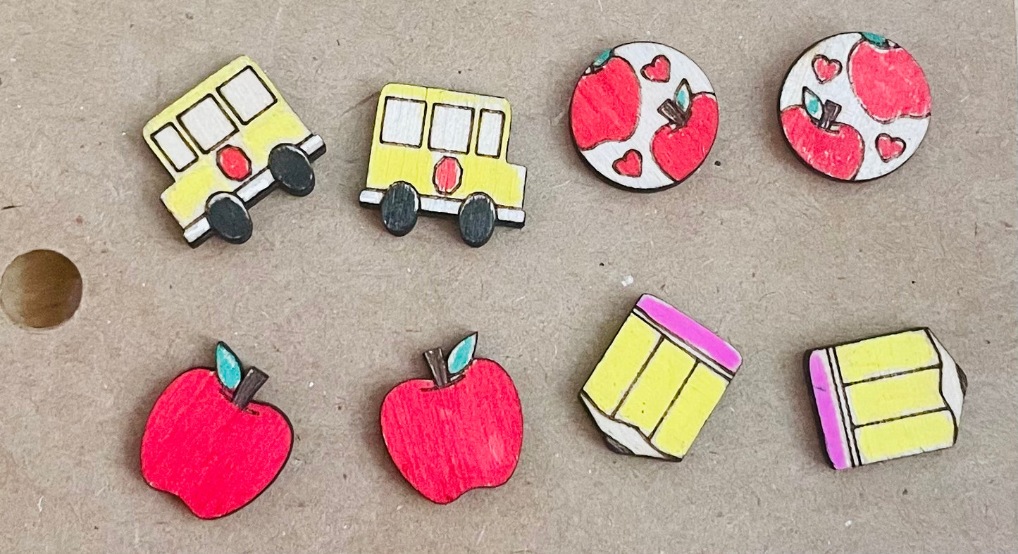 School Stud Earrings Set