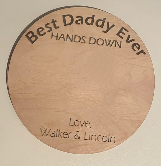 Father’s Day Handprint Sign Best Ever