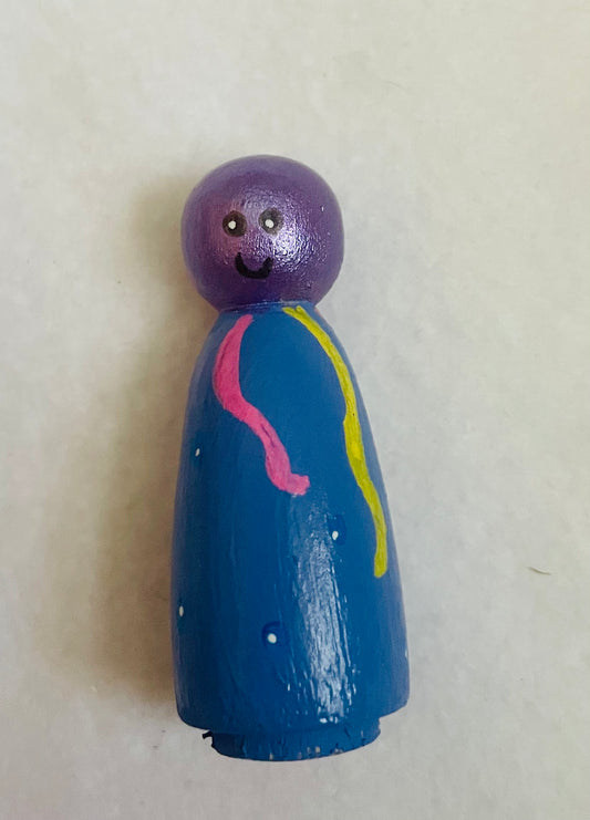 2” Jellyfish Peg Doll