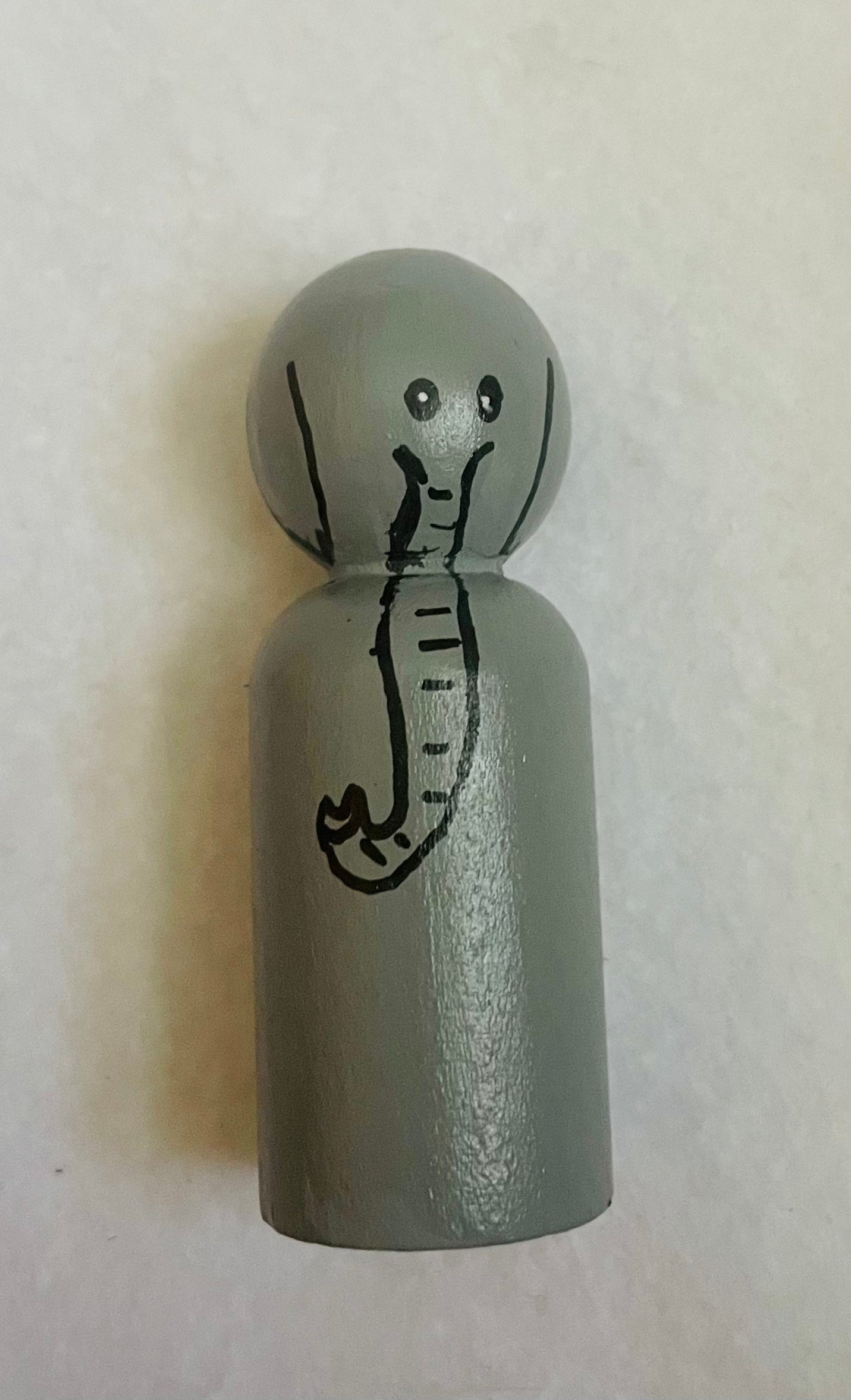 2.4” Elephant Peg Doll