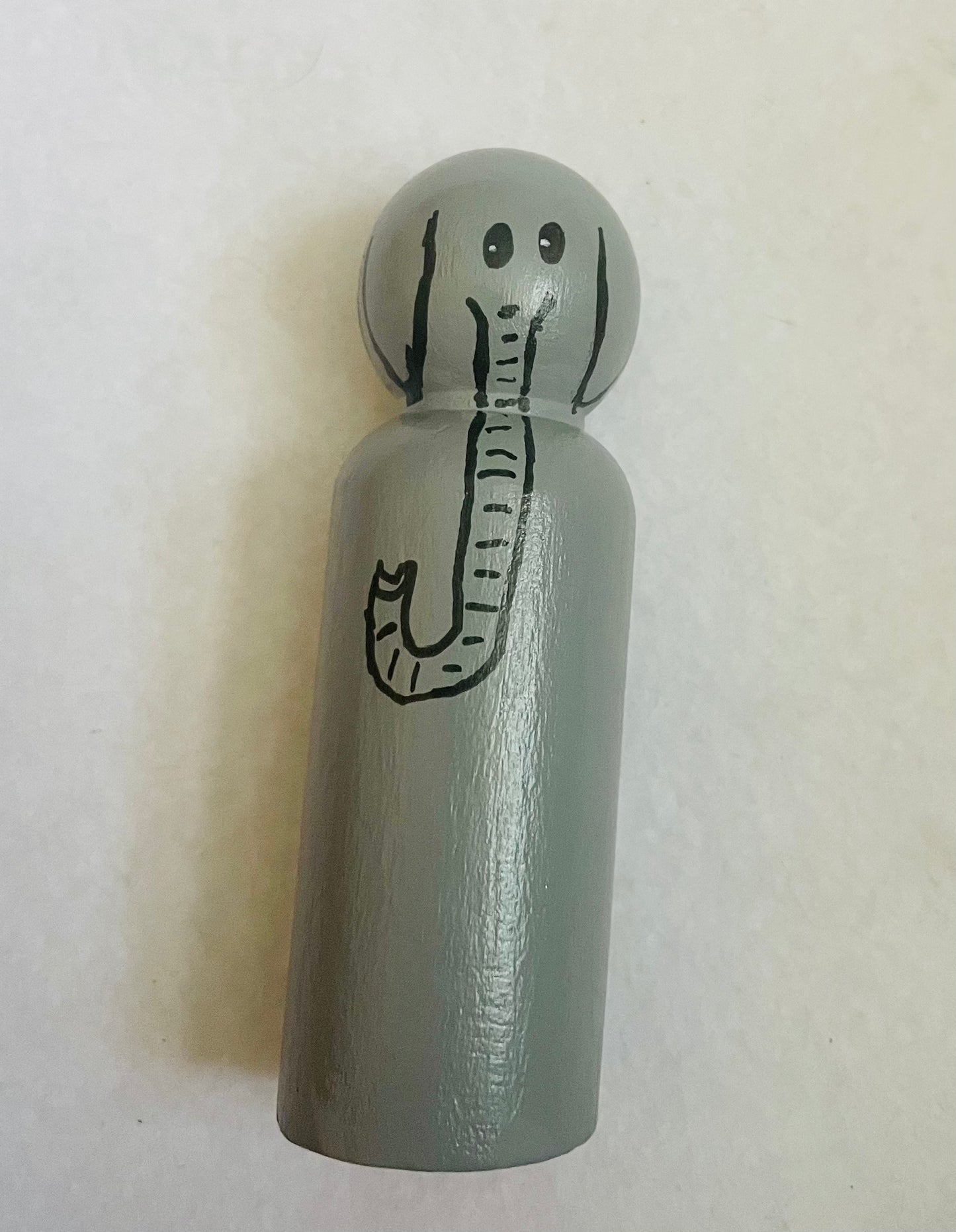 3.5” Elephant Peg Doll