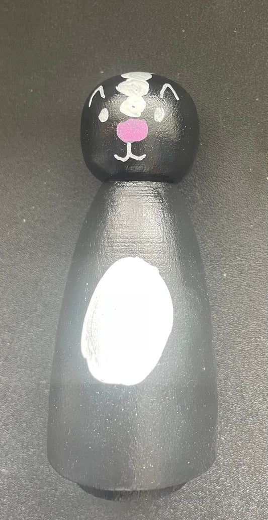 3.5” Skunk Peg Doll