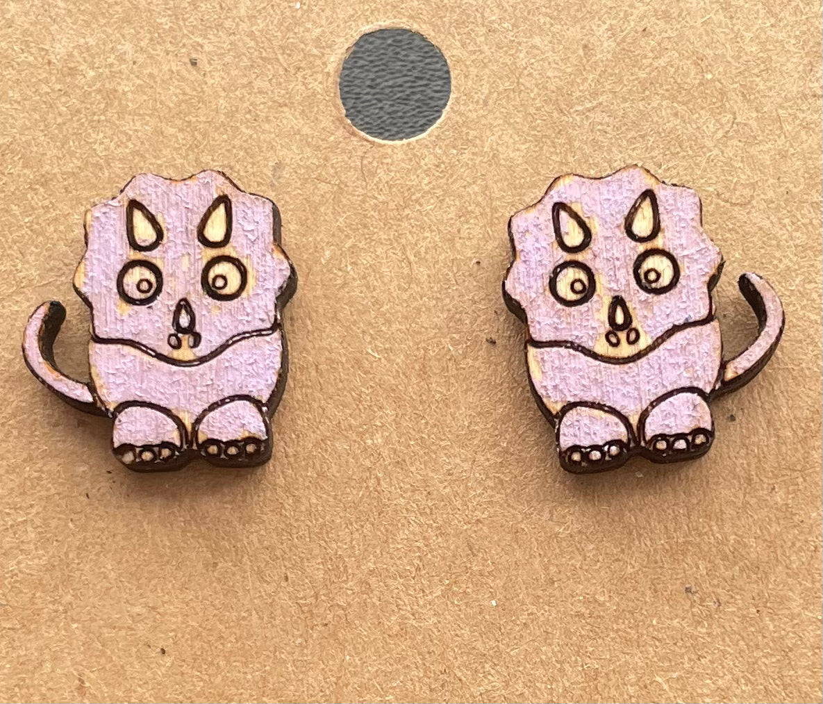 Triceratops Stud Earrings
