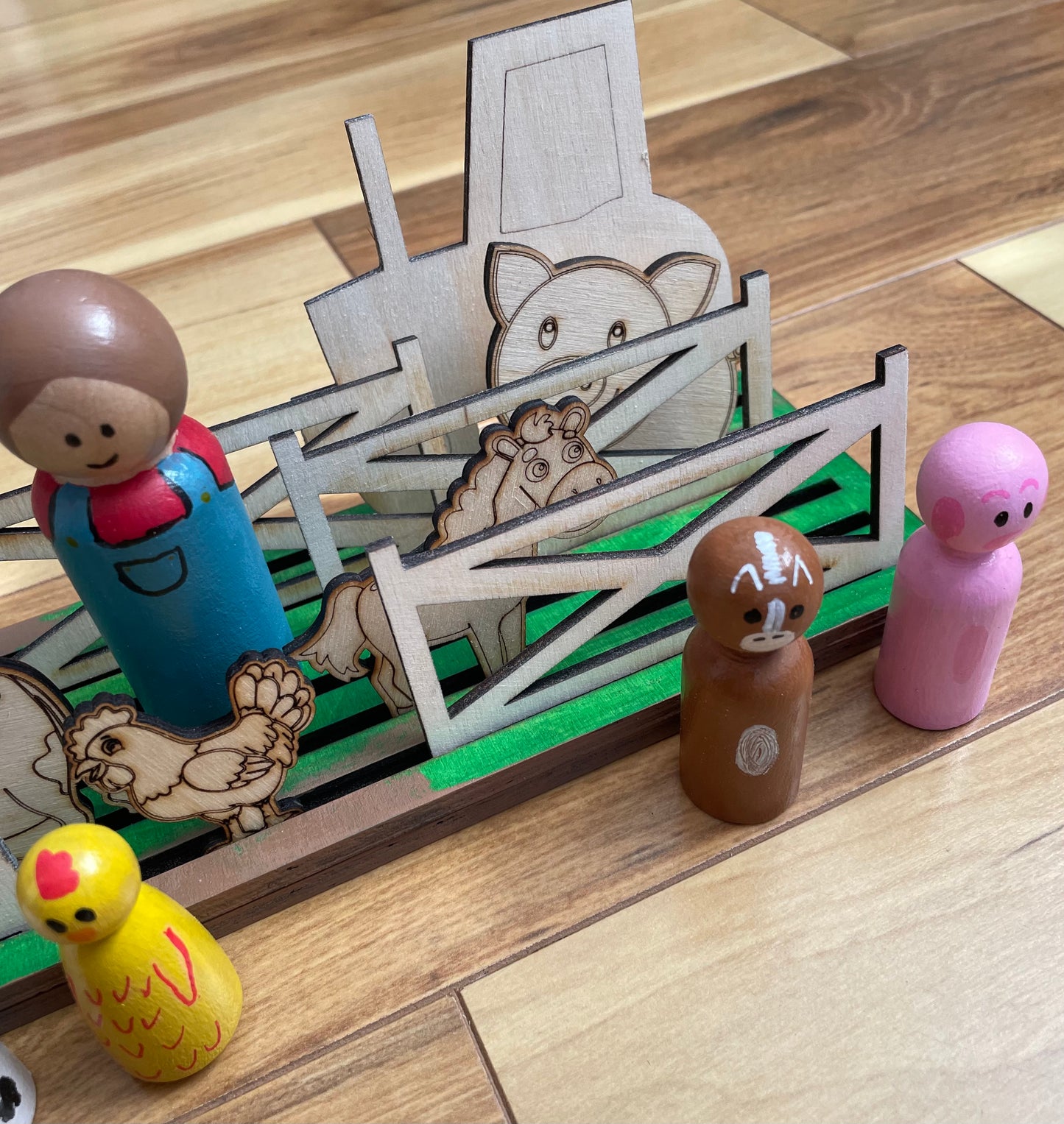 Farm Peg Play Set