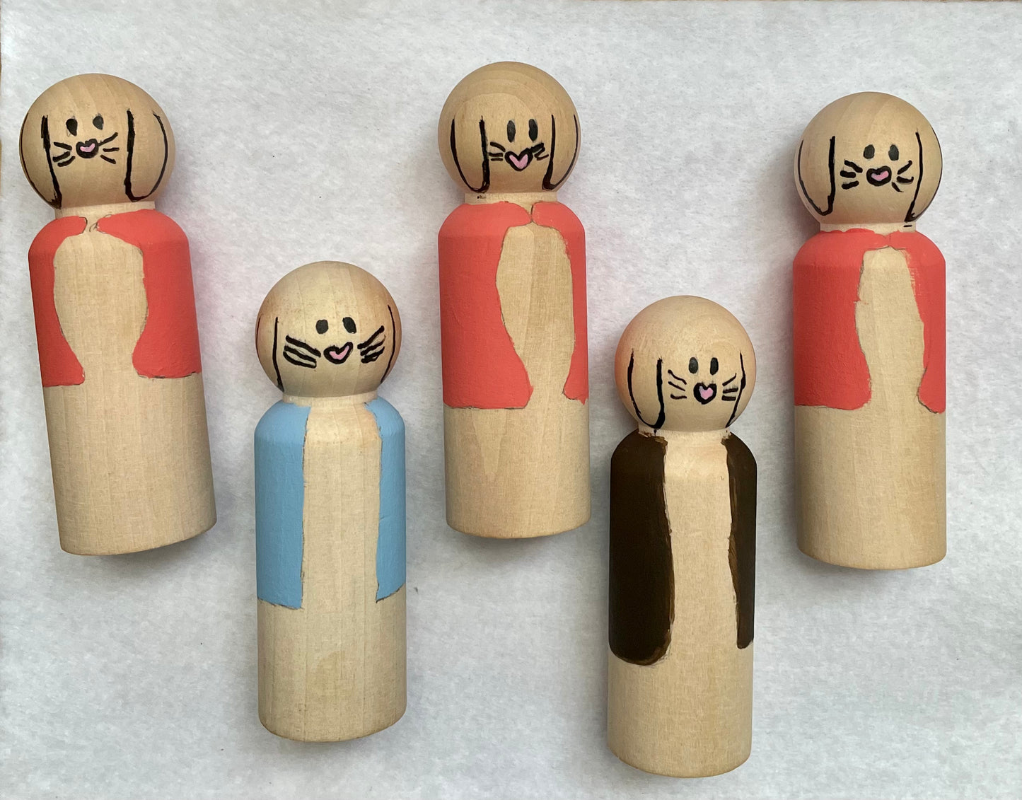 Peter Rabbit Peg Doll Set