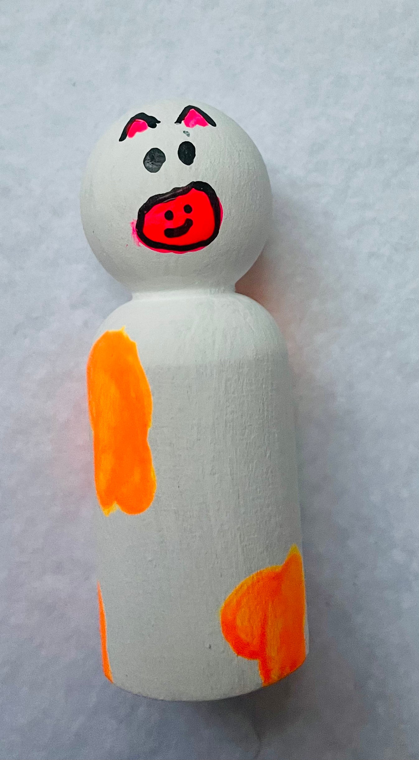2.4” Neon Cow Peg Doll