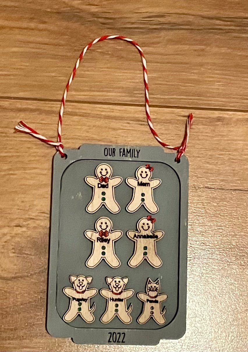 Gingerbread Family Ornament