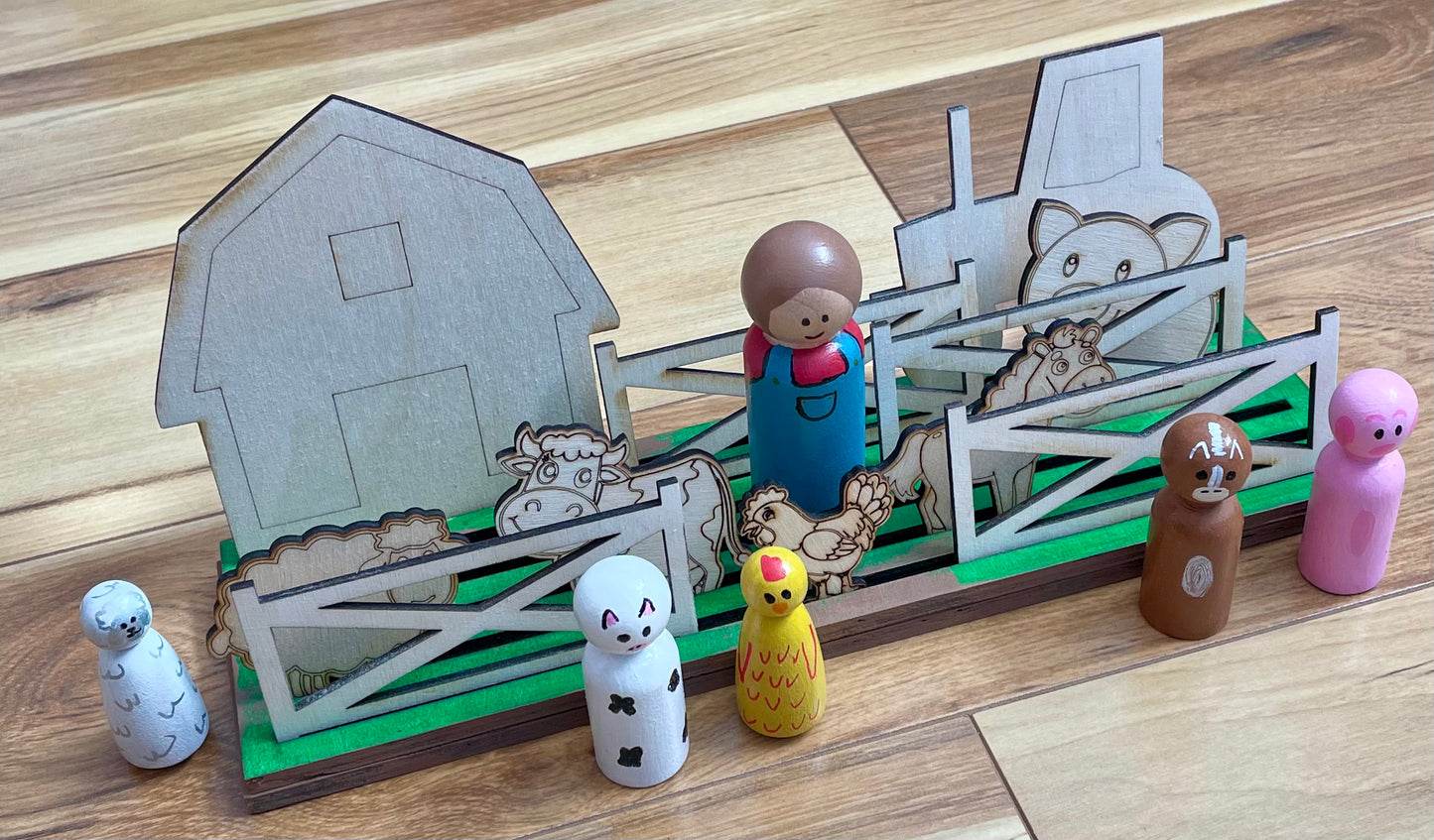 Farm Peg Play Set