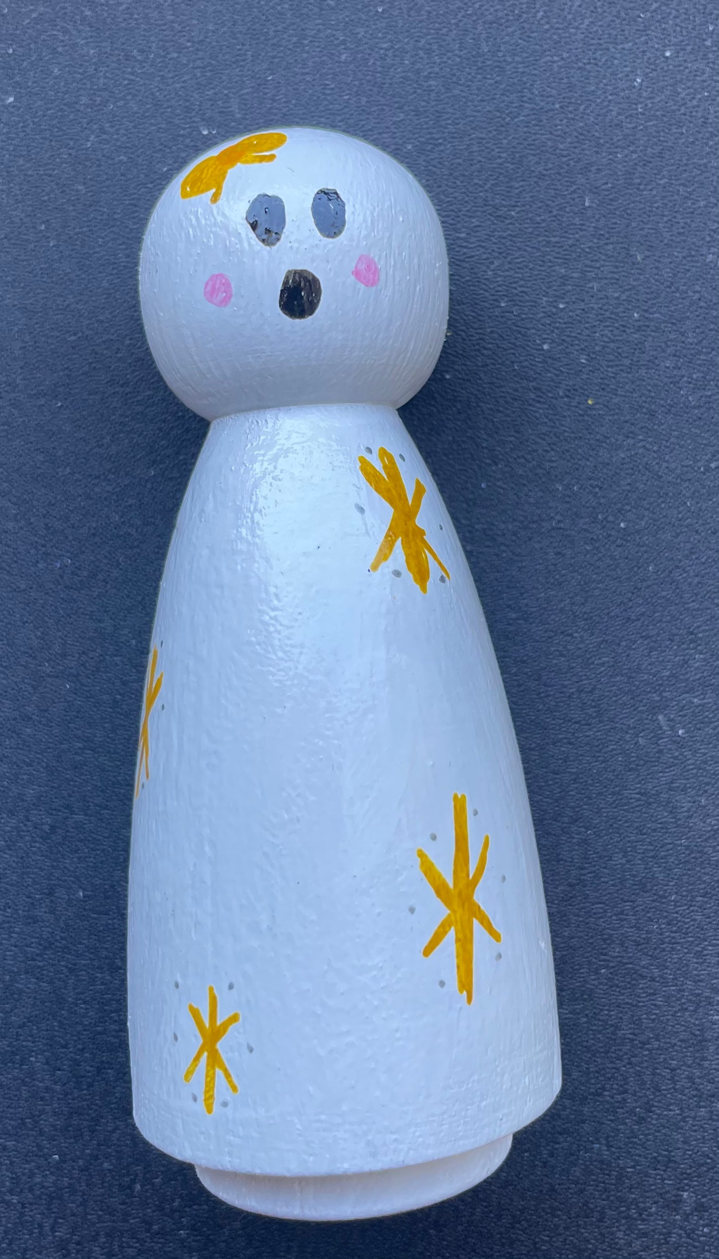 3.5” Gold Ghost Peg Doll