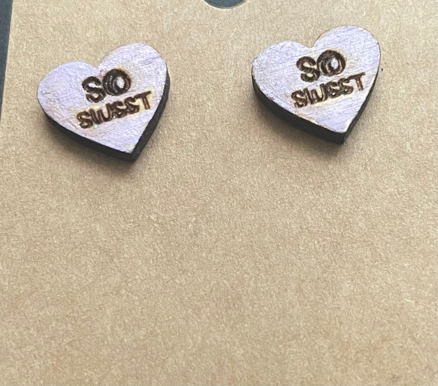 Conversation Heart Stud Earrings