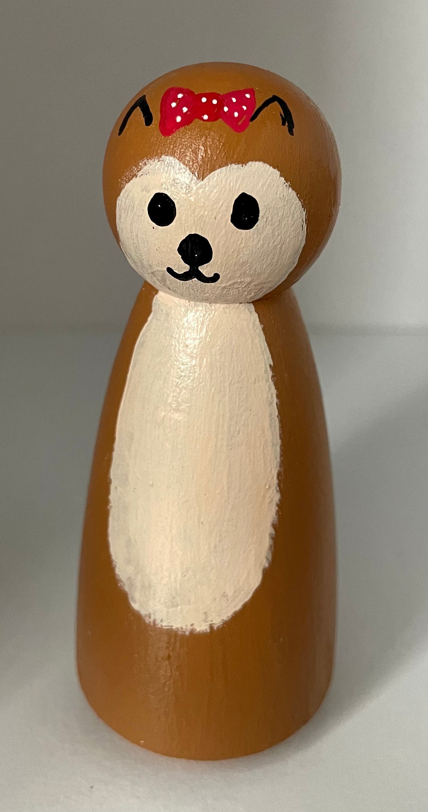 3.5” Girl Reindeer Peg Doll