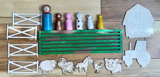 Farm Peg Play Set